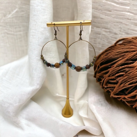 Stunning Handmade Beaded Boho Earrings - Rustic Chic Western Style, Perfect Gift - Picture 4 of 4